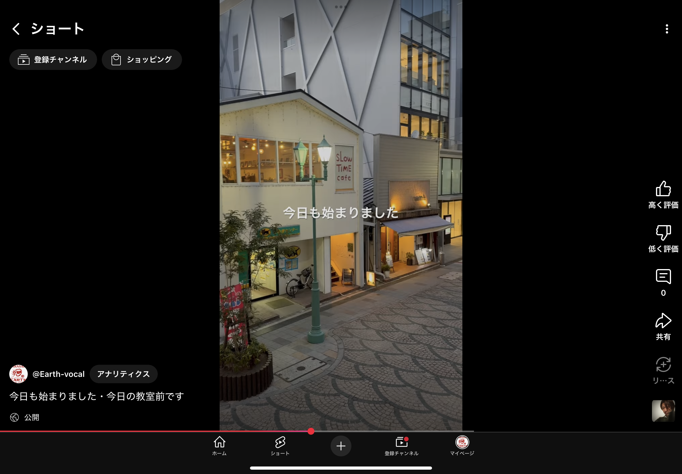 今日も始まりました・今日の教室前です